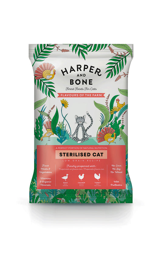 Muestra Sterilised cat Flavours of the farm 70g